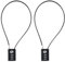 SISAV 3 Digit Cable Combination Lock 16 inches Cable for School Gym Locker,Filing Cabinets,Helmet,Toolbox,Luggage Suitcase,knapsack,Black 2Pack