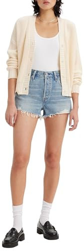 Levi's 501 Original Shorts, Pantaloncini di jeans Donna, Finitura Vaguale, 27W