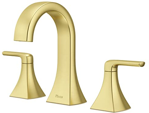 Pfister Bruxie LF049BIEBG Robinet de lavabo de salle de bain, 20,3 cm, 2 poignées, 3 trous, finition or brossé