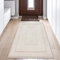 Teppich-Traum Teppich Flur Elegant Klassischer Fransen Vorleger Schrank Edle Bordüre- Creme Gold, 80 x 150 cm