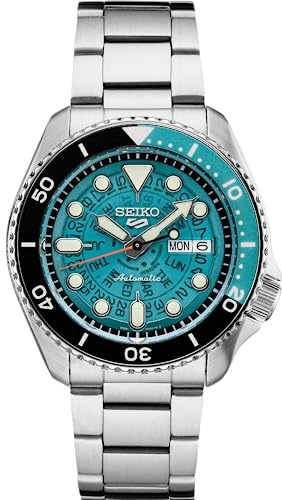 SEIKO 5 Sport-Automatikuhr für Herren | 5 Sports – Tages-/Datumskalender, Lumibrite-Zeiger und Markierungen, drehbare Lünette, 100 m wasserdicht, 4R36-Uhrwerk