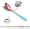 Kyraton Regenbogen Teelöffel 12 Stück 14 cm Edelstahl bunte Titanbeschichtung Kaffeelöffel, Dessertlöffel, Eislöffel, Löffel Besteck
