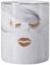 Greethga Pot à crayons et stylos en marbre gris avec bord doré pour pinceaux de maquillage en céramique