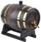 3L Weinfass, Retro Gestreift Schwarz, Weinbrand Whiskyfass Eiche Rotwein Eimer Behälter mit Wasserhahn für Heimbrauer, Weinbereiter