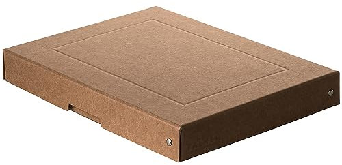 Original Falken 5er Pack PureBox Nature. Made in Germany. 40 mm hoch DIN A4. Aufbewahrungsbox mit Deckel aus stabilem Karton Vegan Geschenkbox Transportbox Schachtel Allzweckbox