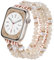 VISOOM Armband Kompatibel mit Apple Watch Armband 38mm/40mm/41mm Glitzer Schmuck Perlen Elastisch Ersatz iWatch Armband für Series 9 8/7/SE/6/5/4/3/2/1 Damen,Roségold