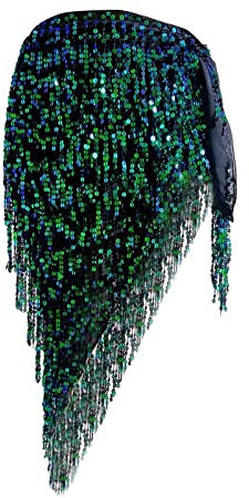 LOVIVER Mädchen Pailletten Quaste Rock Mode Bauchtanz Hüfttuch für Tänzer Feiertage Tanzen, Grün blau