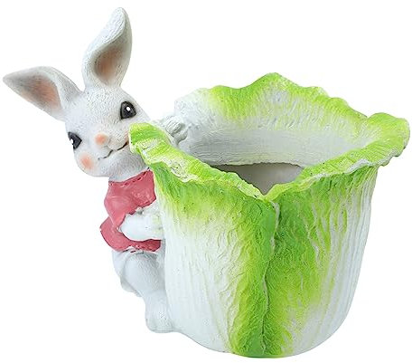 CIMAXIC Cartoon Rabbit Flowerpot Desktop Ornament Succulent Pots for Rabbit Lovers