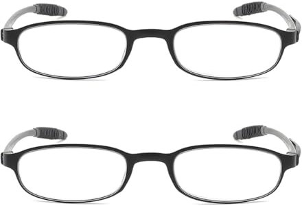 Mcoorn Lesebrille zum Liegen Schmal Tragbar für Damen Herren, Computer Lesehilfe Flexibel Klein TR90, Dioptrien +2,75