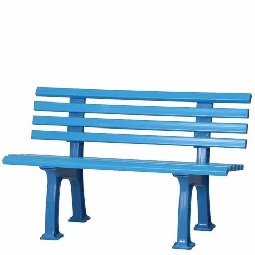 möbelando Gartenbank >Ibiza< in hellblau, Kunststoff - 54x74x120cm (BxHxT)