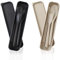JINGIHE Large Travel Cutlery Set with Case, 2 Sets Reusable Portable Cutlery Set, Plastic Knives and Forks Set, Camping Utensils for Lunch Box School Work Picnic Daily Use (Black+Beige)