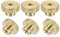 QUARKZMAN Gerändelte Daumenmuttern, 6 Stück M3 x D11mm x H6,5mm Messing Griffmuttern Rändelmuttern Durchgangsloch mit Hohem Kopf Befestigungselemente für 3D-Drucker Teile, Maschinenwerkzeuge