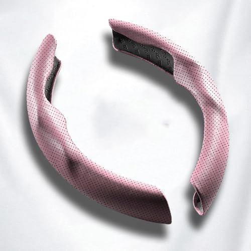 Auto Lenkradabdeckung Für Alfa Romeo Giulia Stelvio Leder Lenkradschutz Rutschfestes Lenkradbezug Lenkradhüllen Innenzubehör,Pink
