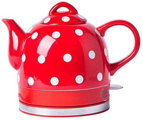 hot water kettle, Electric Ceramic Cordless Kettle Teapot-Retro 1.0L, 1000W Water Fast for Tea, Coffee, Soup, Oatmeal-Removable Base, Boil Dry Protect