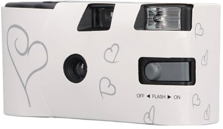 Einwegkamera für Hochzeiten, 35-mm-Einmalfilmkamera mit Blitz und 27 Farbfilmen, Einmalige Kamera für Hochzeit, Jubiläum, Reisen, Camp, Partybedarf, Zusammenkunft, Flitterwochen