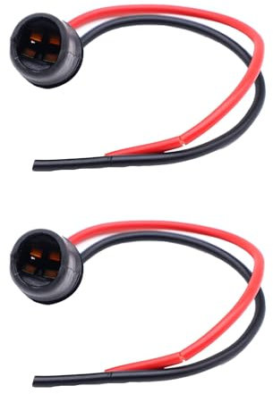 HISports 2 Stück T10 W5W Gummifassungslampe, Gummifassungslampenhalter, Glasfassung Kompatibel mit W2,1X9,5D Glühbirnen