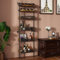 COVAODQ Wine Rack Wall Mounted Metal Wine Shelf Champagne 6 Bottles Holder Hanging Bottle Storage (Black)