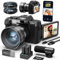 NBD 5K Digital Cameras for Photography - 48MP/60FPS Video Camera for Vlogging, WiFi & App Control, YouTube Vlogging Camera with 32GB TF Card，52mm Wide Angle and Macro Lens (Brown)
