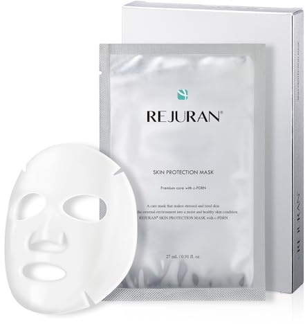 REJURAN® Skin Protection Mask, c-PDRN® – Hydrating and Soothing Facial Sheet Mask for Irritated, Stressed, Repairs & Restores Skin Barrier with Panthenol & Allantoin, Korean Skin Care. 5-Pack