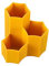 DIYEAH 1 Pc Bureau De Maquillage Jaune Pot à Crayons Hexagonal Conteneur De Stockage Pratique Stylo Contenant Organiseur De Bureau Mini Poubelle Plastique Yellow