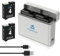 Homesuit Osmo Action 4 3 Akku 1800mAh und Dual USB LED Ladegerät Kit für DJI Osmo Action 4 / DJI Osmo Action 3 (2er-Pack)