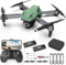 Wipkviey T28 FPV Drohne mit Kamera, Faltbare-Quadcopter für Anfänger, RC-Drohnen mit 3D-Flips/Höhenhaltung/Gesten-Selfie/Wegpunktflug für Erwachsene Kinder（Hellgrün）