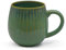 Saumo 480ml Hochwertige Handgefertigte Kaffeetasse aus Porzellan - Kaffee & Tee Tasse in Modern Vintage Design - große Kaffeebecher mit großem Henkel LFGB Zertifiziert Türkis