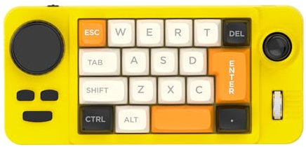 Clavier de jeu 19 avec effets de couleur - Joystick programmable - Double molette de défilement - Clavier mécanique rétroéclairé à chaud et ergonomique - Clavier mécanique pour sports électroniques