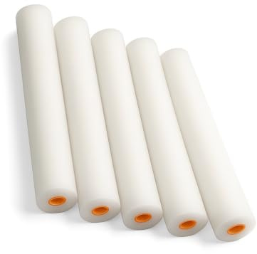 Paint Rollers Heavy Duty 23cm Emulsion Sleeves Ceilings Mini Wood Stain Roller Suitable for Wide Range Painting Interior Walls Ceilings Woodwork Wood Stain Skirting Boards (Pack of 5)