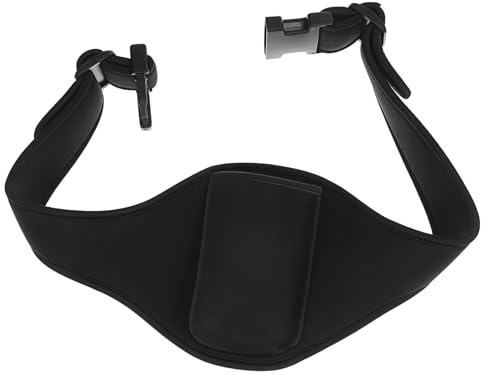 EPIGEIST Adjustable Mic Belt Microphone Pouch with Sweat Neoprene Material for Theatre Fitness Instructors Durable Microphone Carrier Bag Black Waistband