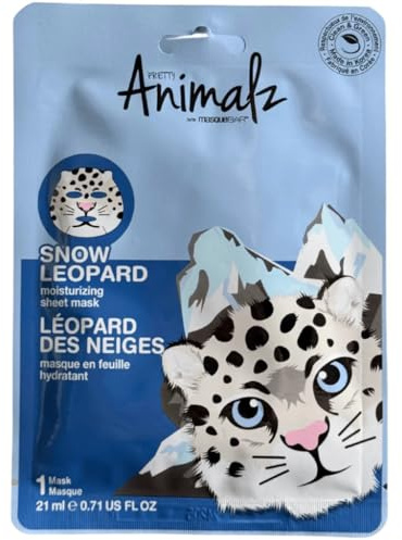 masque BAR Pretty Animalz Moisturizing Sheet Face Mask - Snow Leopard 1pc