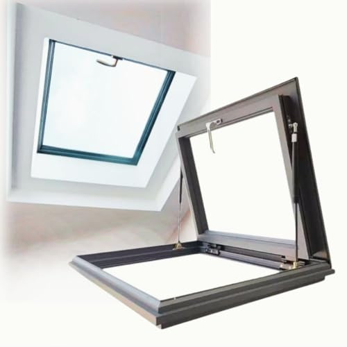 Dachlukenabdeckungen für Oberlichter und Fenster, Dachbodenbeleuchtung im Innenbereich, Kellertür, geneigtes Flachdach, einstellbare Öffnung von 45º–90º, langlebiger Fensterschachtschutz