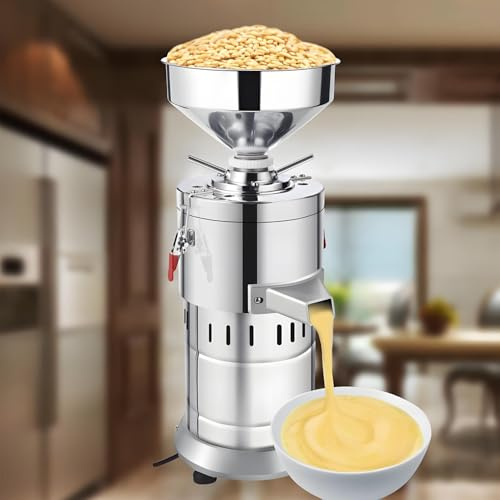 DowPie Machine électrique à Beurre de cacahuètes et de Noix 1100 W, débit élevé de 15 kg/h (33 LB/h), meule en Alumine Blanche, Faible Niveau sonore, idéale pour la Maison et Les Salons de thé.