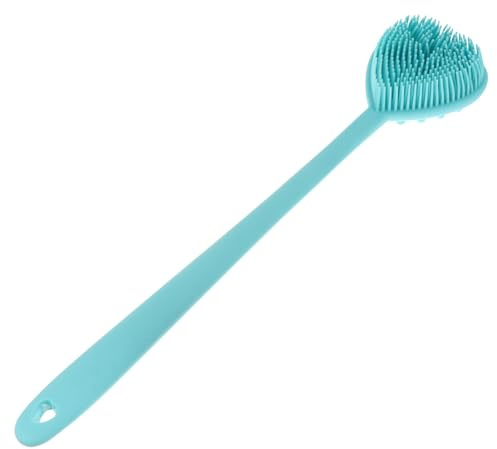 KAILIKETIY Brosse Silicone Forme Cœur et Longue Poignée, Exfoliante Corps, Adaptée à Types de Peau Nettoyage