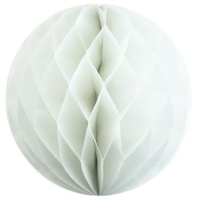 1 Wabenball 15cm ( weiß 029 ) // Wabenkugel Honeycomb Hänge Deko Ballon Laternen Aufhänger Waben Bälle Papier Pompons Dekoration Geburtstag Party Hochzeit