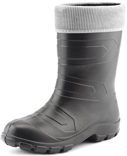 Ladeheid Damen Thermo Eva Gummistiefel federleicht LALMG879 (Graphite/Grau, 37 EU)
