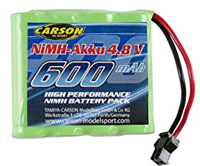 Carson Ersatzakku NIMH 4,8V 600MAH JST Stecker, Ersatzakku für RC Fahrzeuge, Zubehör, 500608219