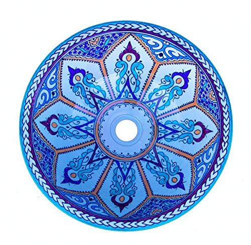 Saharashop Orientalisches Keramik Waschbecken Fès Bunt Nr. 1