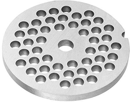 Meat Grinder Disc, Alloy Meat Mincer Crusher Replacement Plate Disc with 3mm 5mm 8mm Holes to Choose, Easy to Clean and Dishwater Safe(5mm Hole)