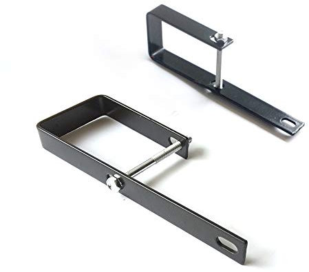 DANXQ Balkongeländer, Blumenregal, Eisenhaken, für Rundrohrgeländer und Vierkantrohrgeländer, geeignet für Breiten 3,5–6,5 cm, 2 Stück (4,5 cm)