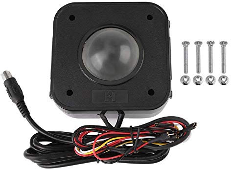 SWONVI Arcade Trackball Maus 4,5 cm beleuchtet runde LED Trackball Maus PS/2 PCB-Anschluss für Arcade Trackballs