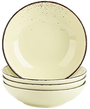 vancasso NAVIA Servizio da Tavola Scodella in Porcellana di Multicolore Vintage Perfetto per Regalo (Verde, 4 Scodelle)