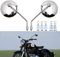 Chrom Motorrad Lenker Spiegel moto Rückspiegel Seitenspiegel Passend mit M8 M10 Gewindebolzen im Uhrzeigersinn und gegen den Uhrzeigersinn für Scooter Street Bike Cruiser Chopper Sport Bike ATV