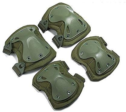 Combat Military Hard X Knieschoner Ellenbogenschutz Sport Grün