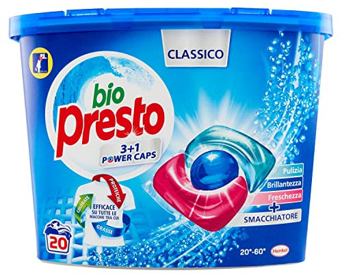 Bio Presto Bio Presto Power Caps Klassisch, vordosiertes Waschmittel aus Kapseln, 20 Waschgänge - 240 g