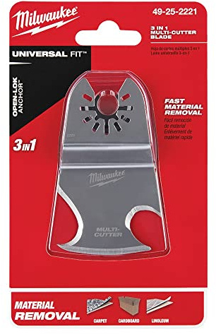 Milwaukee Open-Lok Lame de grattoir 3 en 1 en acier inoxydable 8,7 x 5,1 cm