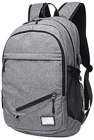 Schulrucksack Rucksack Mädchen Lässiger Schulrucksack High School Schüler Schultasche Schüler Schultasche Bequeme Schultasche Computerrucksack Täglicher Mädchenrucksack Hell Grau M