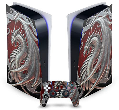 Head Case Designs Officially Licensed Christos Karapanos Talisman Silver Art Mix Vinyl Faceplate Gaming Skin Decal Compatible With Sony PlayStation 5 PS5 Digital Edition Console & DualSense Controller