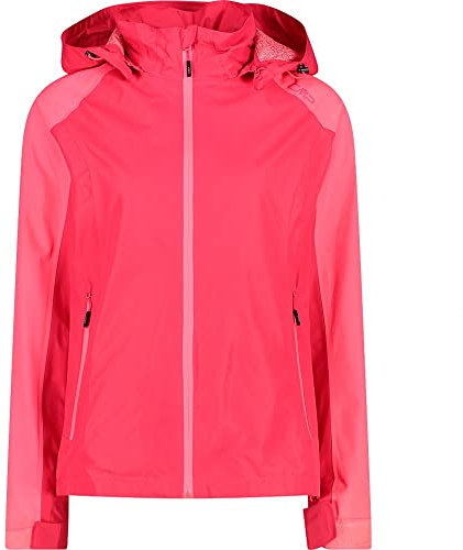 CMP, Woman Jacket Zip Hood Ripstop, FRAGOLA, D40