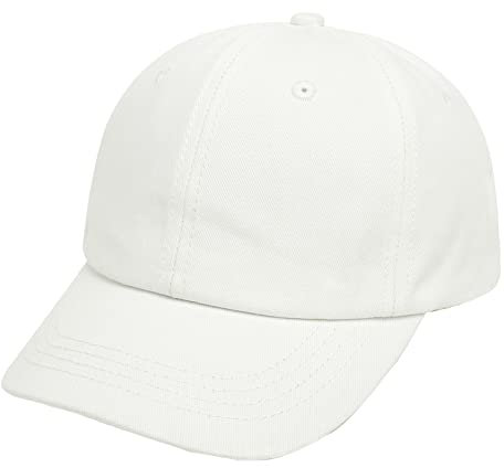 Geagodelia Einfarbig Baseball Cap Kinder Baby Jungen Mädchen Schirmmütze Sommer Sonnenhut UV Schutz Kappe Baby Mütze Frühling Cappy Basecap Baby Trucker Cap Babymütze (Weiß, 9-24 Monate)